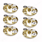 Ebun Stainless Steel PVD Gold Plated Dinner Set - Pack of 6