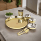 Ebun Stainless Steel 2 Side PVD Gold Plated Dinner Set - Pack of 6