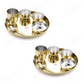 Ebun Stainless Steel PVD Gold Plated Dinner Set - Pack of 2