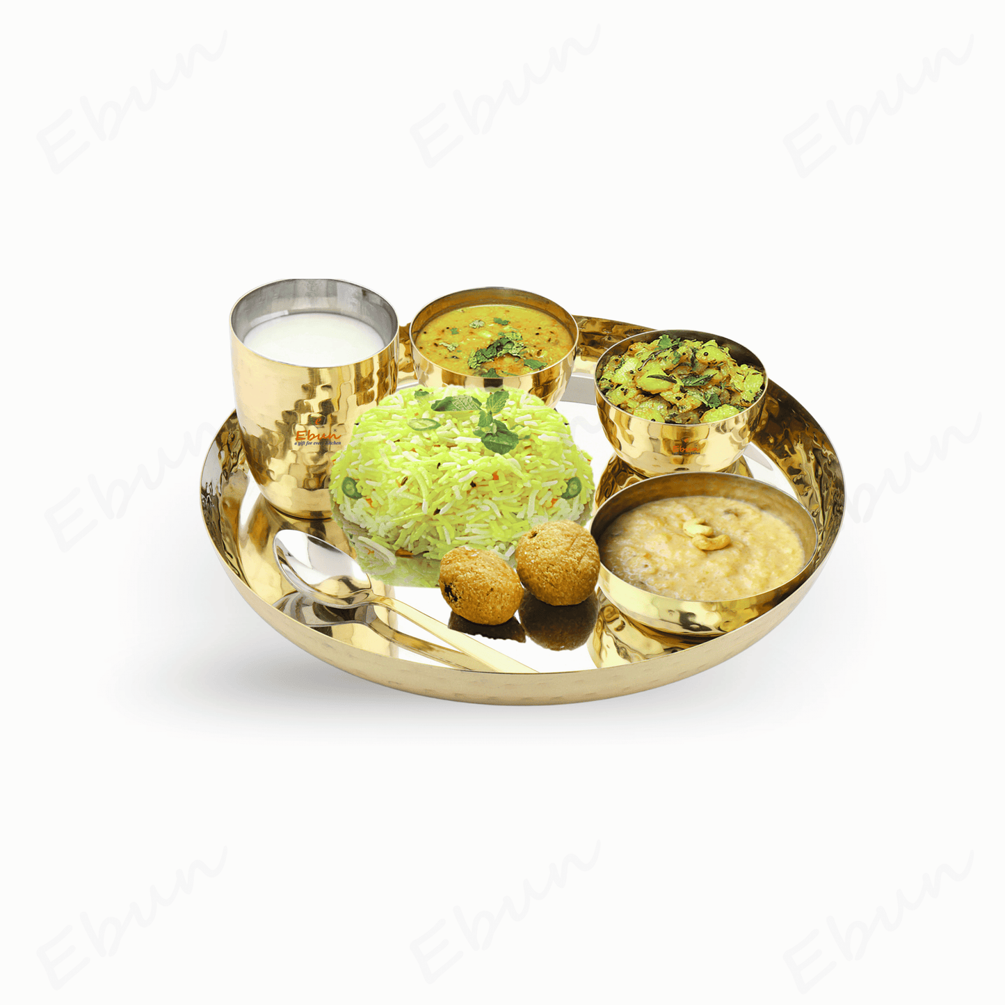 Ebun Stainless Steel PVD Gold Plated Dinner Set - Pack of 1