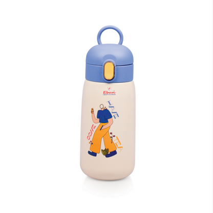 Ebun Double Walled Vacuum Insulated Stainless Steel Water Bottle for Kids (Set of 1) - 420 Ml